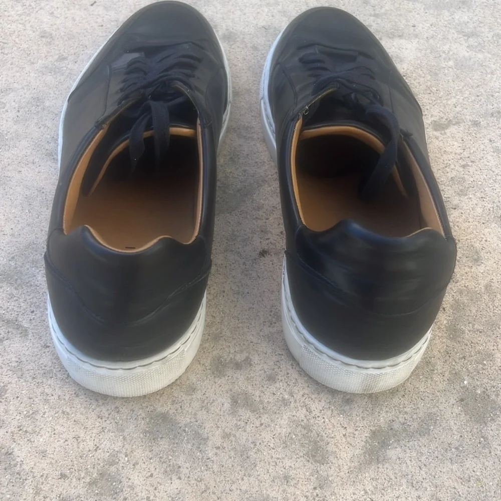 Magnanni Men's Black Leather Casual Dressy Sneaker Shoes Size 13